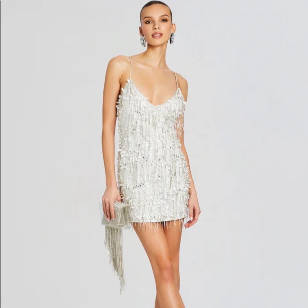 White HAVEN EMBELLISHED DRESS Retrofête